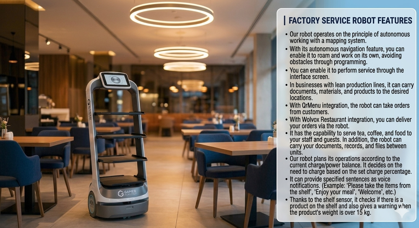 Factory Service Robot Technical Specifications