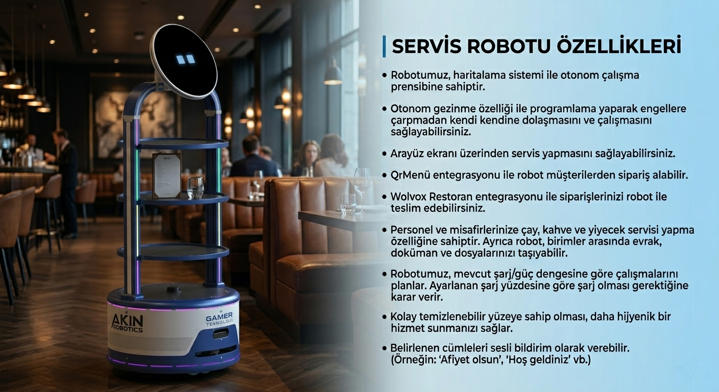 Servis Robotu V3 Teknik Özellikler